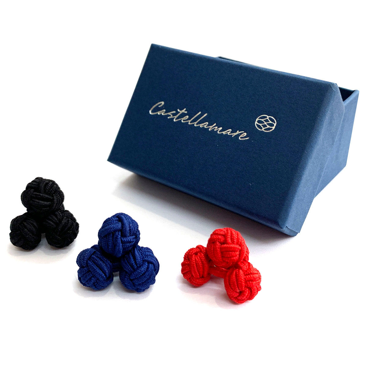 3 Pair Set Textile Cufflinks